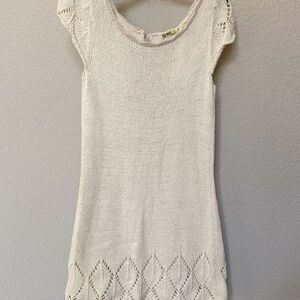 Old Navy Cream Knit Casual Dress